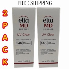 Elta MD UV Clear Broad-spectrum Facial Sunscreen SPF46 1.7oz Exp 02/2029 New 2Pk picture