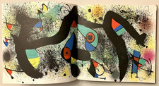 Joan Miro double page color lithograph, Ceramiques, 1974, printed by Maeght, art picture