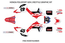 HONDA POLISPORT RESTYLE GEN 2 GRAPHICS CR125 250 2002 2003 2004 2005 2006 2007 picture