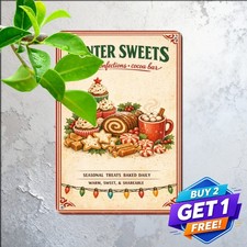 Festive Santa Claus Tavern Tin Sign Rustic Christmas Bar Metal Wall Plaque picture
