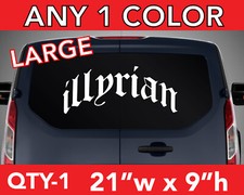 ALBANIA ALBANIAN ILLYRIAN SOLID LETTERS WINDOW LARGE DECAL STICKER 21