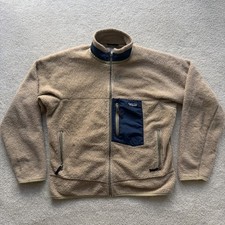 Patagonia Jacket Men's Retro X Fleece Large Tan Full Zip Made in USA picture