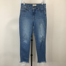 MADEWELL Medium Wash The Perfect Vintage Raw Edge Hem Jeans Womens sz 29 picture