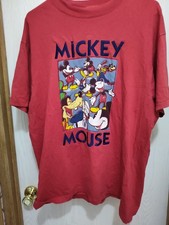 Vintage 90s Disney Store Mickey Mouse T Shirt Large Made in USA Embroidered picture