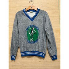 Vintage 1983 USFL San Antonio Gunslingers Logo 7 V-Neck Sweatshirt Grey XS USA picture