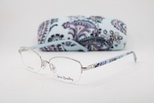 NEW VERA BRADLEY GIOVANNA SILVER SOFT BLUE PAISLEY AUTHENTIC EYEGLASSES 51-16 picture