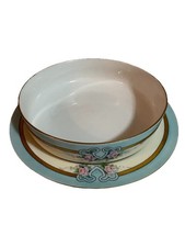 1891-1914 Haviland France Princess Pattern Plate W/pasta Bowl Limoges Antique picture