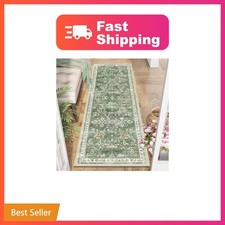 Yamaziot 2x6 Washable Hallway Runner Rug Non Slip Floral Carpet, Sage Green |... picture