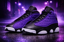 Men's Jordan 13 Purple Venom/White/Black 2023 Size US 🔥SALE DEAL picture
