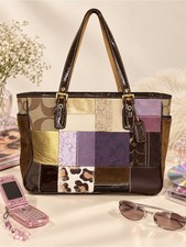 Rare Vintage 2005 Coach Holiday Patchwork Tote 9499 Y2K Retired picture
