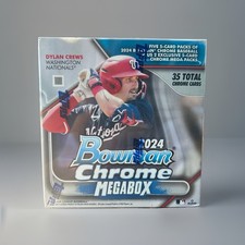 2024 Bowman Chrome Baseball Megabox Factory Sealed MLB 35 Cards picture