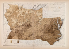 1880 Map NORTH CAROLINA  VIRGINIA  OHIO  KENTUCKY  TENNESSEE  COLORED POPULATION picture