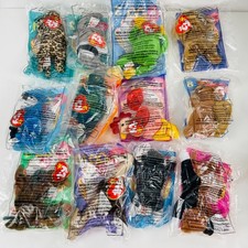 Vintage 1999 McDonald's TY Teenie Beanie Babies Complete Set of 12 New Sealed picture