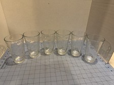6 Vintage Libbey Drinking Water Glasses Tumblers Dots Circles Dimples Clear WOW picture