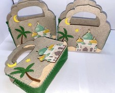 3Pcs Ramadan Eid Gift Bags Felt Islamic Celebration Candy Treat Pouch Eidi picture