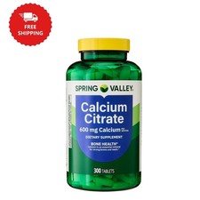 Spring Valley Calcium Citrate Tablets Dietary Supplement 600 Mg 300 Count picture