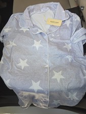 Ekouaer Medium Grey And White Stars Sleepshirt New With Tags In Bag picture