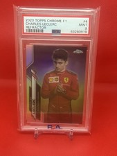 2020 Topps Chrome F1 Charles Leclerc Refractor #4 Formula 1 RC PSA 9 picture