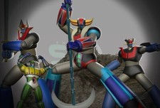 F.ART ACTION FIGURES 3D DIORAMA JEEG, GRENDIZER, GREAT M Resin, Colorful picture
