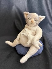 OOAK Handmade Artist Cat Sculpture 6.5