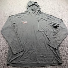 AFTCO Shirt Mens XL Gray Hooded Long Sleeve AFTECH Fishing Top Saltwater Angler picture