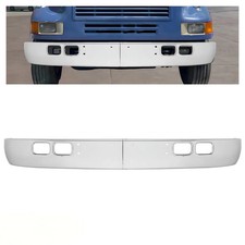 For 1989-2003 International 4600-4900 / 8100 2PCS Chrome Bumper W/ Fog Holes Tow picture