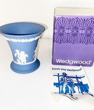 Vintage Wedgwood Jasper Posy Pot Four Seasons Cupids Posy Vase picture