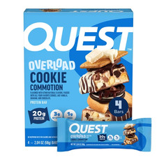 Quest Overload 20g Protein Bar, Cookie Commotion Flavor,High Protein, 4 Count picture