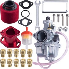 Red VM22 Racing Carburetor Air Filter Intake Pipe Compatible with Predator 212cc picture