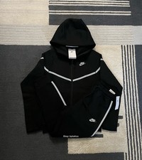 Nike Tech Fleece Black Reflective Hoodie & Pants Set Sizes S-L |FREE SHIPPING| picture