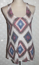 WET SEAL Women's Aztec Pattern Racerback Tank Sweater Size L picture