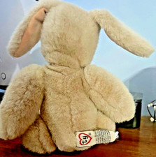 VINTAGE 1988 TY TAN JOINTED Bendable 11” BEANIE BUNNY RABBIT 1st Gen EC Rare HTF picture