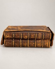 Antique 1875 Episcopal Book of Common Prayer & Hymnal Leather Set w Case picture