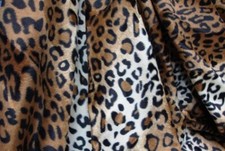 Brown Leopard Velboa upholstery Fabric per yard 60” wide picture