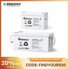 Renogy Deep Cycle AGM Battery Rechargeable 12V 100Ah/200Ah For RV Solar Marine picture