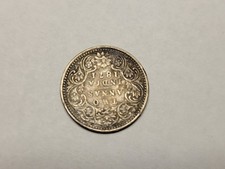 India British 1874  2 Annas Victoria Silver Coin. KM #469 picture