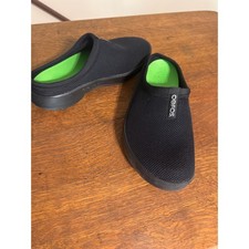 Oofos OOmg Mesh Low Shoe Mens 9.5 Black Green Recovery Slip On Sneakers 5020 picture