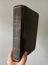 Antique Victorian Holy Bible Eyre Spottiswoode Thumb Index Color Maps KJV picture