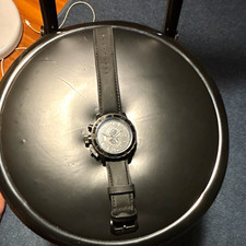 Invicta Men's Chronograph Quartz Wristwatch Black Dial 100m 26mm Strap 52mm+ picture