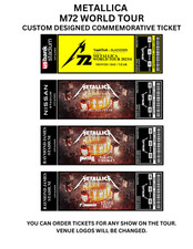 Metallica M72 Tour Custom Design Commemorative Concert Ticket picture