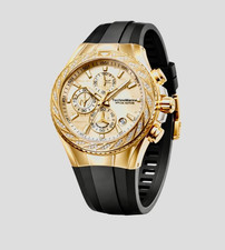 TechnoMarine TM-125012 Special Edition Cruise Glitz Gold Dial Black Strap 44.5mm picture