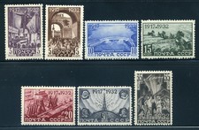 Russia 472-78, 1932 October Revolution Set, Mint Hinged, Scott $174 picture