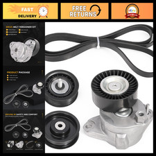 Serpentine Belt Kit with Tensioner & Idler Pulley - High-Quality Replacement Par picture