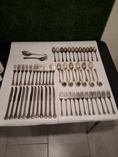 VTG FB Rogers Silverplate Flatware Set 46 Pcs Elegant Fluted Design Tarnished picture