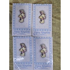 Vintage Daisy Kingdom Teddy Bear Buttons 1990 Lot of 4 Yellow Raincoat 564 L picture