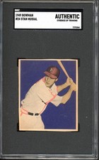 1949 Bowman #24 Stan Musial SGC Authentic Vintage HOF Baseball Card (1844) picture