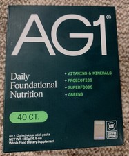 AG1, Greens, Daily Foundational Nutrition, Packet, 40 CT, Sealed Box, EXP 05/26 picture