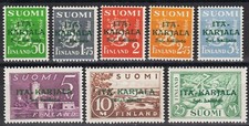 East Karelia Wartime Green Complete Overprint Mint MNH Stamp Set 1941 Finland picture