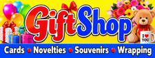 3ft x 8ft GIFT SHOP Banner  (CAN BE PERSONALIZED) picture