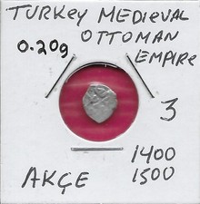 TURKEY MEDIEVAL OTTOMAN EMPIRE 1 AKCE c.1400-1500 CE SULEYMAN II 1687-1691,ARABI picture